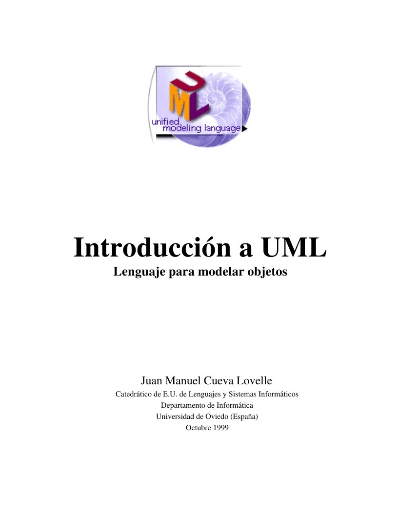 Imágen de pdf Introducción a UML - Lenguaje para modelar objetos